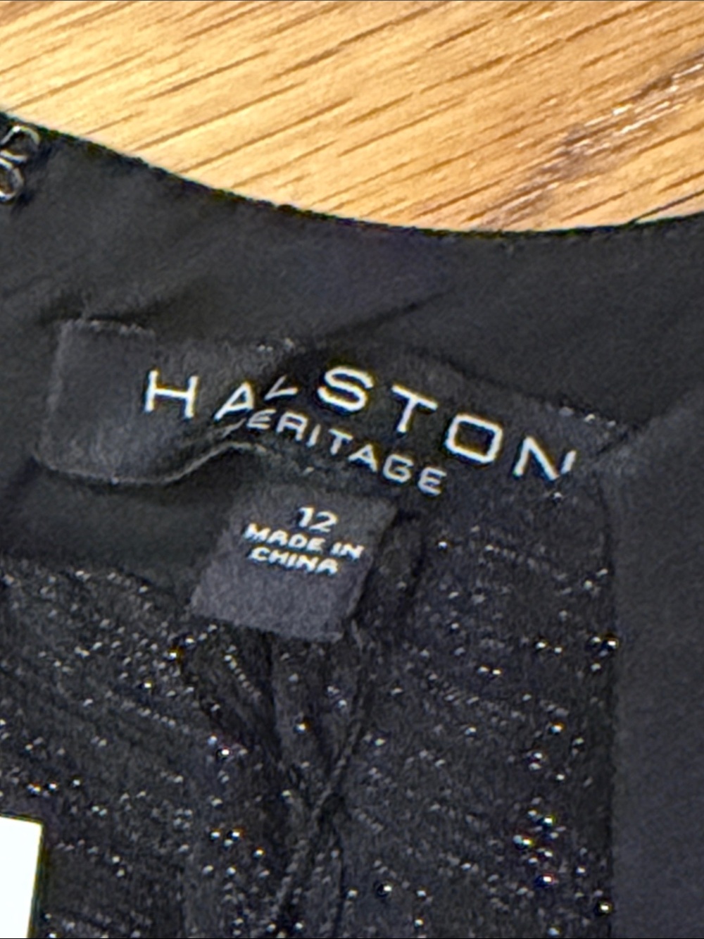 H by Halston Black Textured Bodice Sheath Dress - Picture 3 of 4